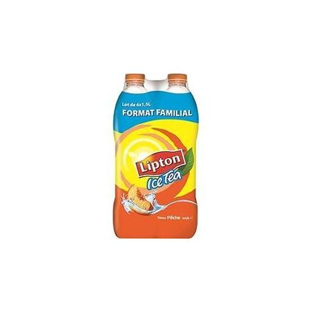 Lipton Boisson À Base De Thé Saveur Pêche : Le Pack 4 Bouteilles D'1,5L