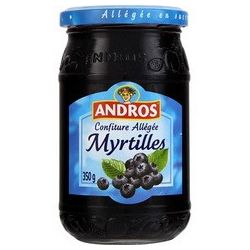 Andros Confiture Myrtilles Allégée : Le Pot De 350 G