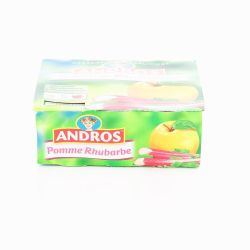 Andros 4X100G Dessert Fruitier Pomme/Rhubarbe