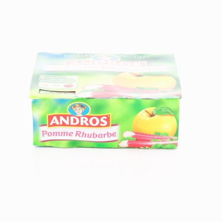 Andros 4X100G Dessert Fruitier Pomme/Rhubarbe