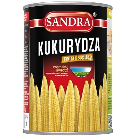 Sandra Canned Vegetables Mini Corn Cob 425Ml