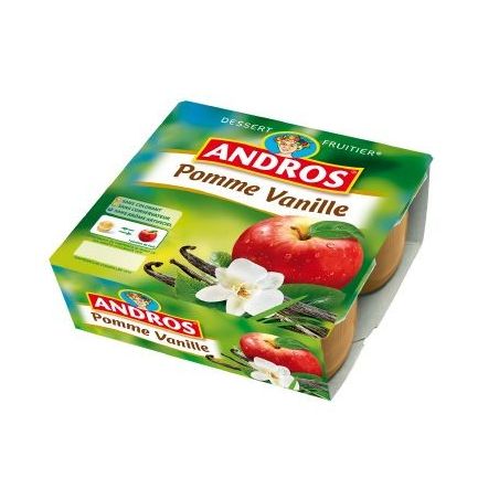 Andros Pommes/Vanille 4X100G