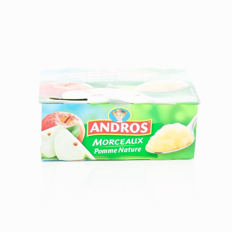 Compote pomme nature, Andros (4 x 100 g)