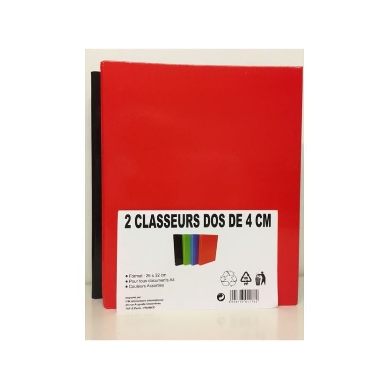 1Er Prix Exac.2 Classeurs + Etiqu A4 D40