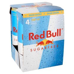 Red Bull Boisson Énergisante Sans Sucres : Le Pack De 4 Canettes 25Cl