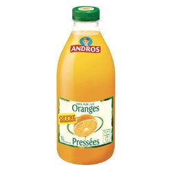 Andros Pet 1L Jus Orange Pressées Sans Sucre Ajoutée