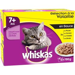 Whiskas Sélection À La Volaille En Sauce Sachets Fraîcheur Pour Chats 12 X 100G