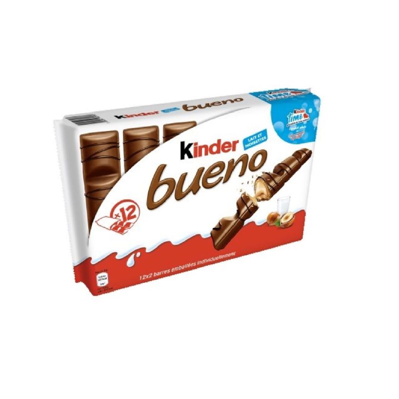 Kinder Bueno Barres chocolatées lait et noisette : les 10 sachets de 2 barres - 430 g