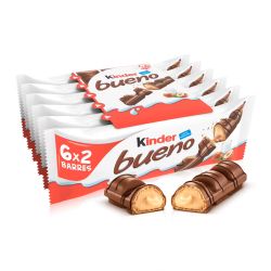 Kinder Bueno Barres chocolatées chocolat blanc : les 10 sachets de 2 barres - 390g