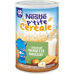 Nestlé Céréales Bébé 12+ Mois, Noisette Biscuité P'Tite Céréale : La Boite De 400 G