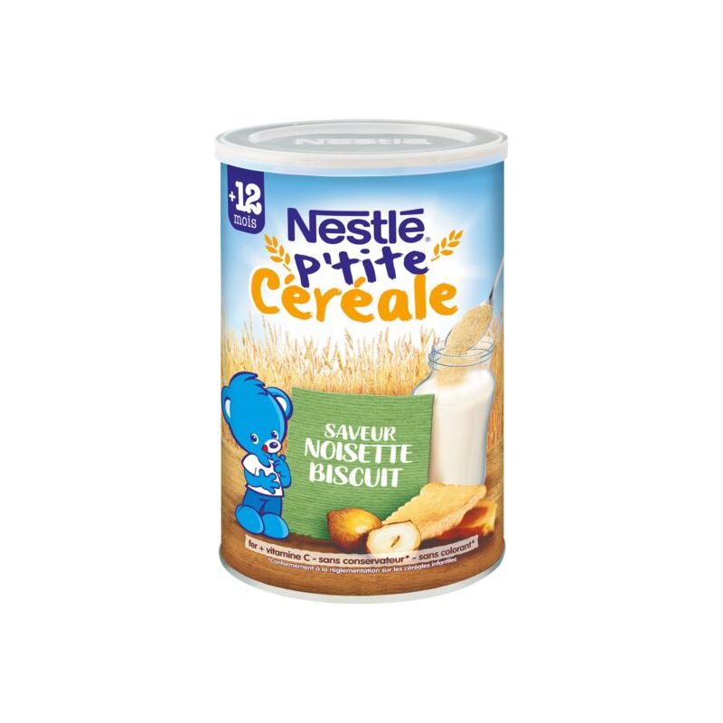 Nestlé Céréales Bébé 12+ Mois, Noisette Biscuité P'Tite Céréale : La Boite De 400 G