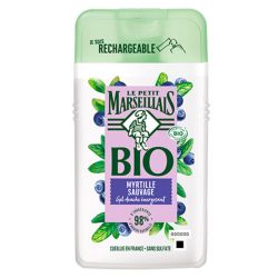 Le P'Tit MarseiL'Ais Zel douche myrtille sauvage Bio : le flacon de 250 mL