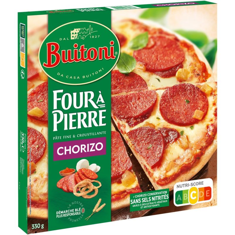 Buitoni Four A Pierre Pizza Chorizo 8X330G Fr
