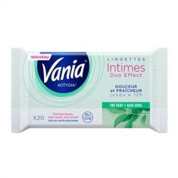 Vania Kotydia Lingettes Intimes The Vert Aloe Vera Paquet X20