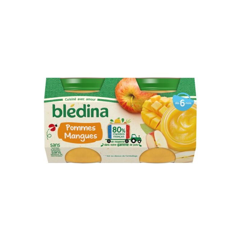 Blédina Compotes bébé dès 6 mois, pomme mangue Fr 130G
