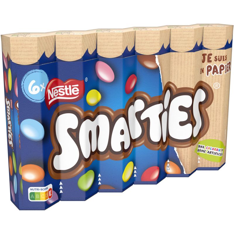 Nestlé Bonbons au chocolat Smarties Hexatube 6 X 34 G - 204 g