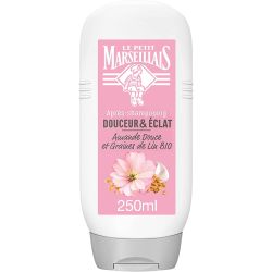 Le P'Tit MarseiL'Ais Après-Shampooing DouCoeur & Eclat, Cheveux Longs et délicats, Amande Douce BIO & Graines de Lin BIO 200 Ml