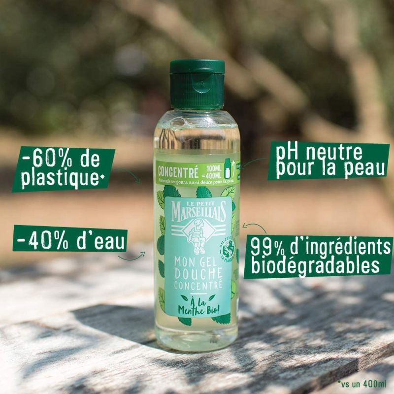 Le P'Tit MarseiL'Ais Shower Concentrate Organic Mint L'Af 100Ml