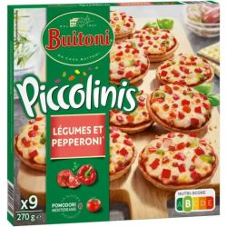 Buitoni Pizza Piccolinis Légumes Et Pepperoni : La Boite De 270G