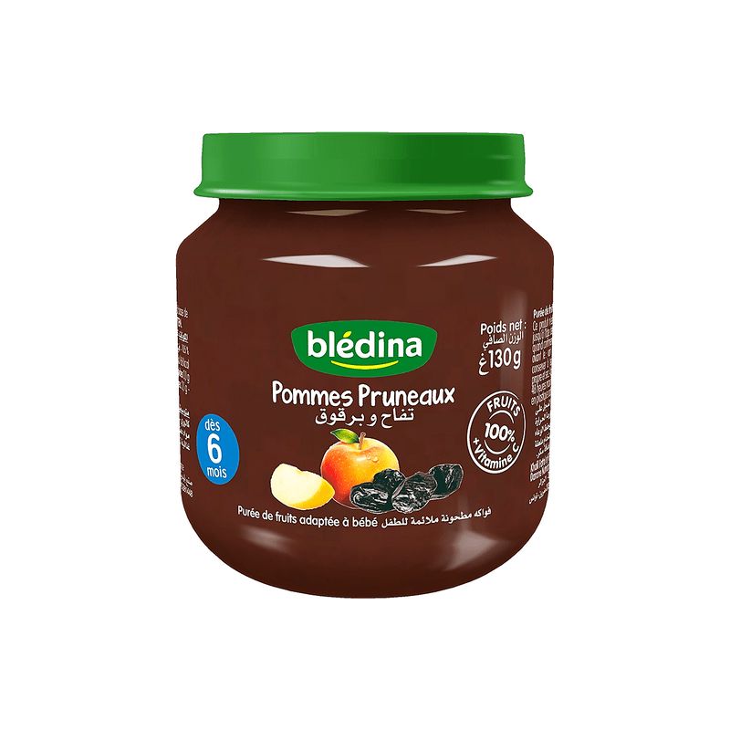 Blédina Baby Fruit Puree from 6M Apple Prunes 130G