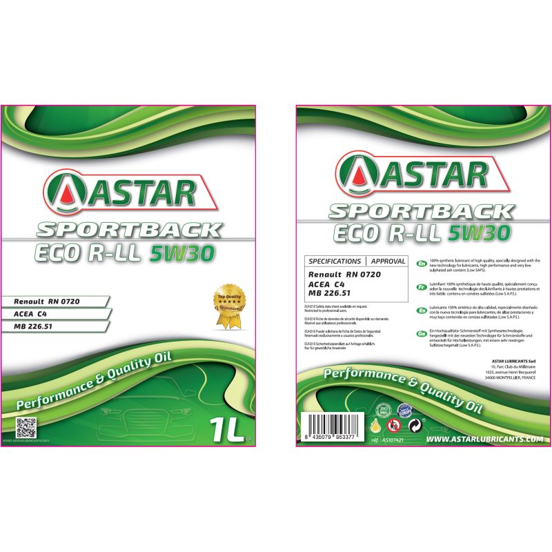 Astar Sportback Eco R-Ll 5W30 - 1L