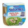 Nestlé Naturnes P'Tits pois jambon, dès 6 mois, 2x200g