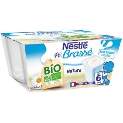 Nestlé P'Tit Brassé Bio Nature 4x90g