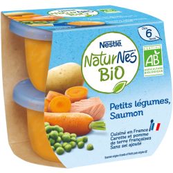 Nestlé Naturnes bol P'Tits légumes bio au saumon dès 6 mois 2x190g