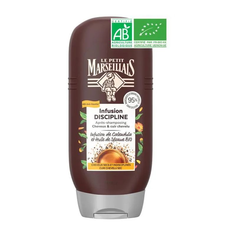 Le P'Tit MarseiL'Ais Après-Shampooing Lissage Souplesse Infusion Calendula & Huile De Sésame Bio 200Ml