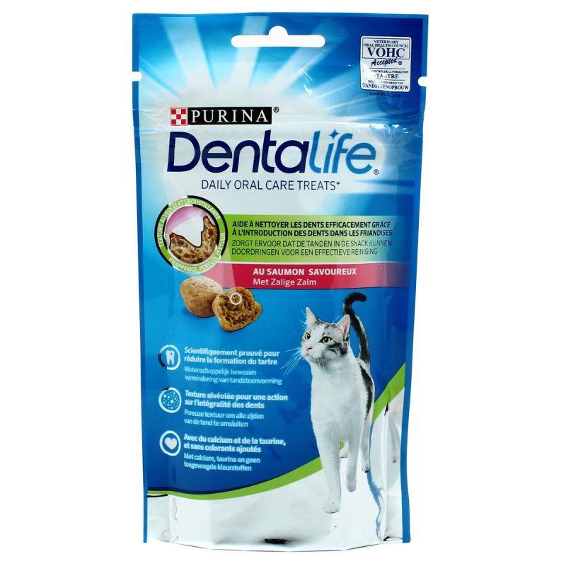 Dentalife Friandises pour chat adulte au saumon 40g