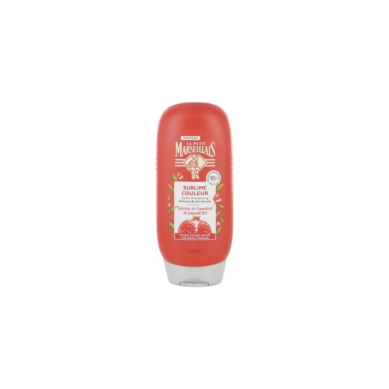 Le P'Tit MarseiL'Ais Après-Shampoing Sublime Couleur Infusion Coquelicot & Grenade Bio 200Ml