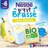 Nestlé P'Tit brassé dessert poire banane bio dès 6 mois 4x90g