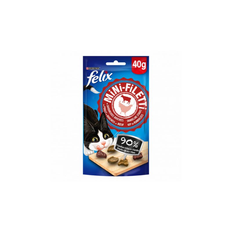 Felix Mini Filetti Chat Au Poulet Et Boeuf 40G