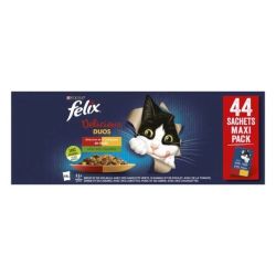 Felix Pâtée Pour Chat Gelée De Bœuf Au Légumes : Le Lot De 44 Sachets De 85G