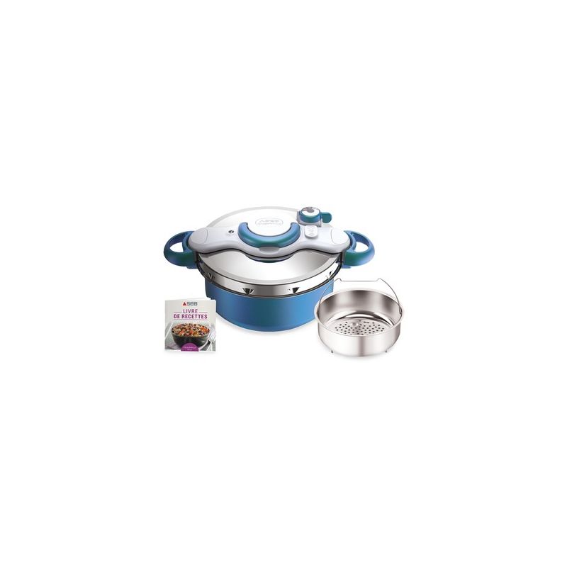 Seb Clipsominut' Duo 5L Cocotte-Minute Bleu Boréal