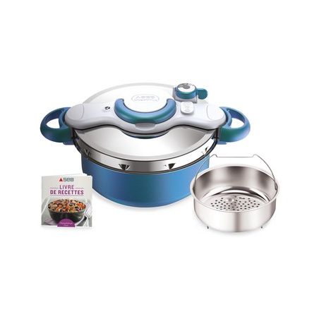 Seb Clipsominut' Duo 5L Cocotte-Minute Bleu Boréal