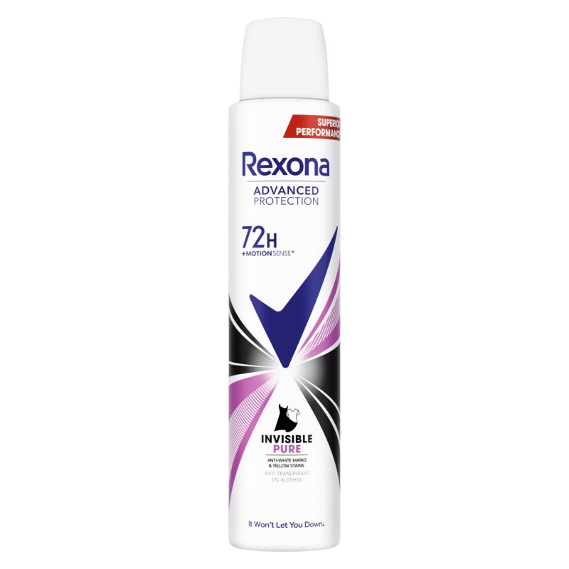 Rexona Déodorant Anti-Transpirant Invisible Pure : le spray de 200mL