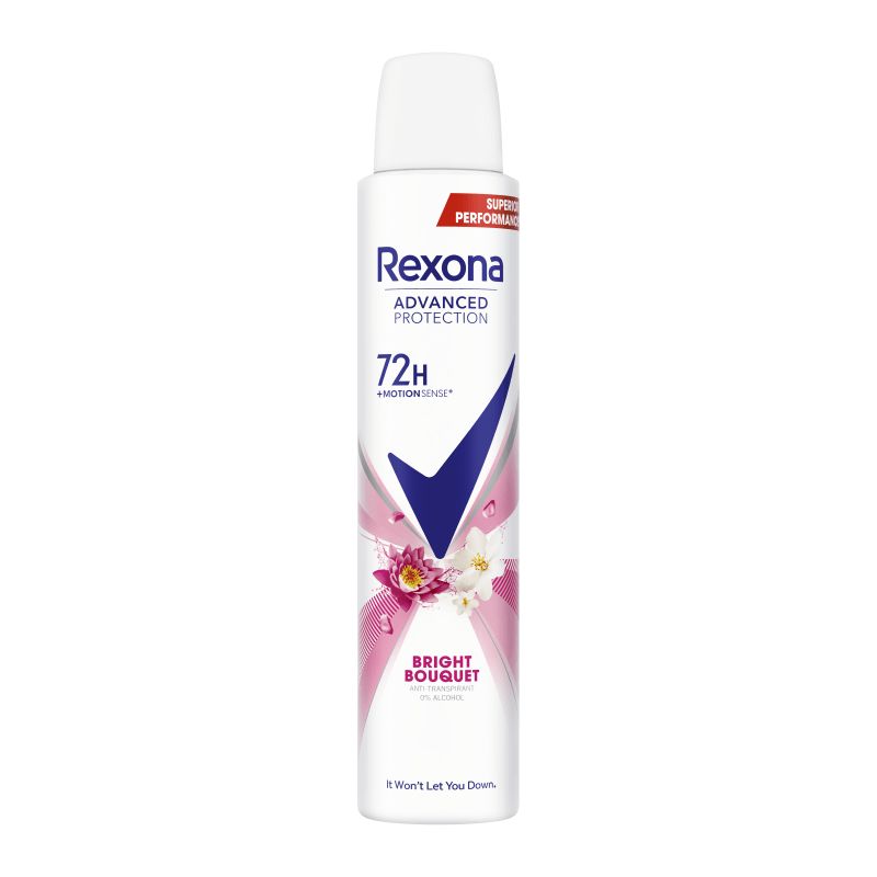 Rexona Déodorant Femme Spray Anti-Transpirant 72H Bright Bouquet : le spray de 200mL