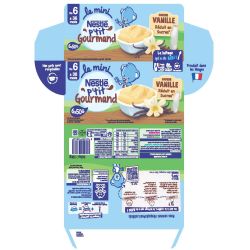 copy of Nestlé Desserts Bébé 6+ Mois P'Tit Gourmand Mini DouCoeur Vanille : Les 6 Pots De 60 G