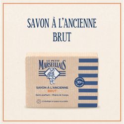 Le Petit Marseillais Savon Mains Et Corps À L'Ancienne Brut : le savon de 300g