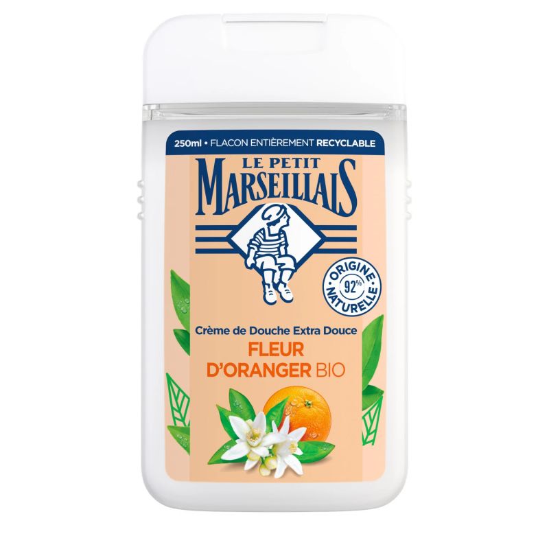 Le Petit Marseillais Gel Douche Fleur d'Oranger Hydrate et Nourrit, Bio : le flacon de 250mL