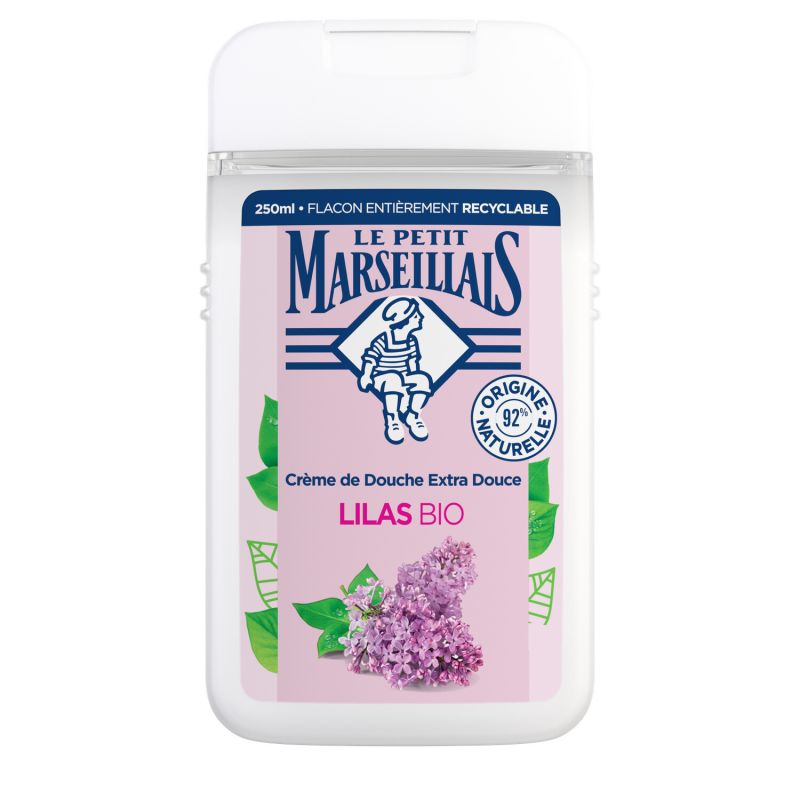 Le Petit Marseillais Douche Crème Extra Doux Lilas : le flacon de 250mL