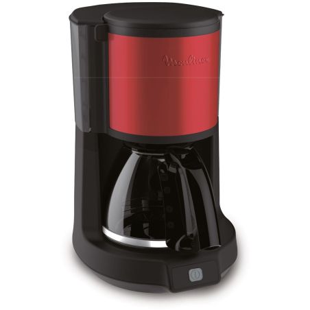 Moulinex Fg370D11 Autonome Semi-Automática Cafetière (Autonome, Filtre Manuel, Noir, Rouge, Pot, Boutons, Couvercle Rabattable)