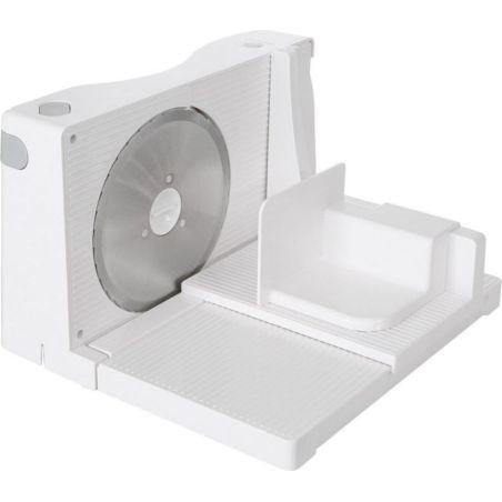 Seb Trancheuse Électrique Lames 17 Cm Inox Réglage Épaisseur 1 À 15Mm, 100W Blanc