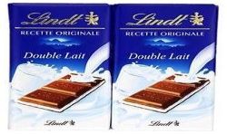 Lindt Double Lait Tablette 2 X100G