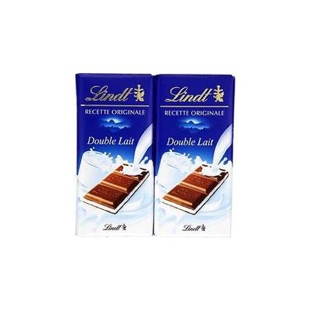 Lindt Double Lait Tablette 2 X100G