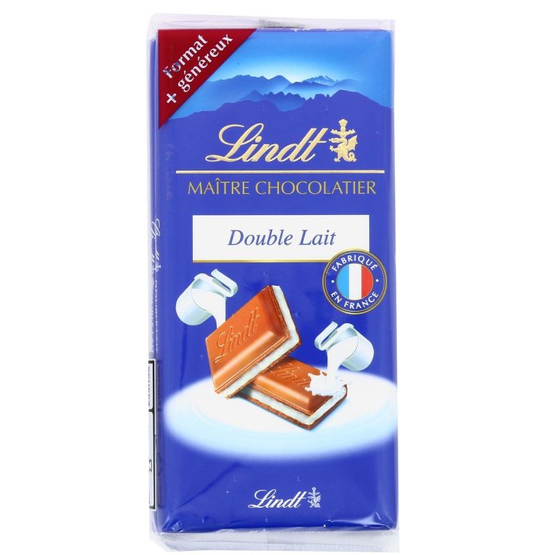 Lindt Maitre Choco Chocolat Double Au Lait : Les 2 Tablettes De 100 G