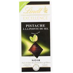 Lindt Tablette 100G Chocolat Excellence Noir Pistache
