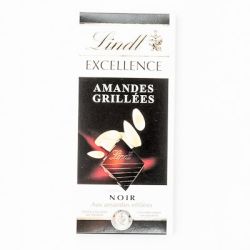 Lindt Chocolat Noir Amandes : La Tablette De 100 G