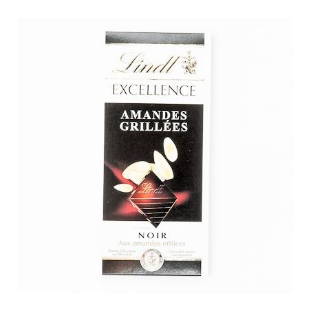 Lindt Chocolat Noir Amandes : La Tablette De 100 G